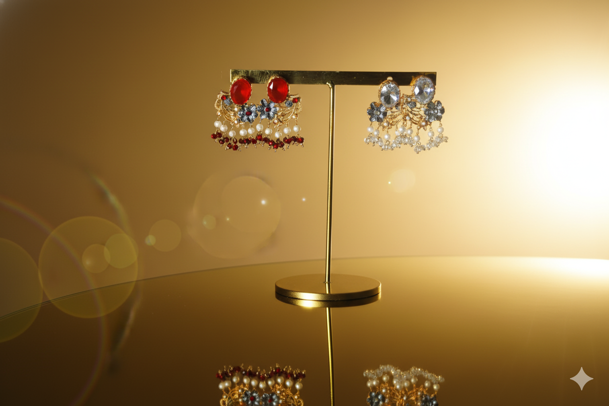 Faux pearl clip-on earings.