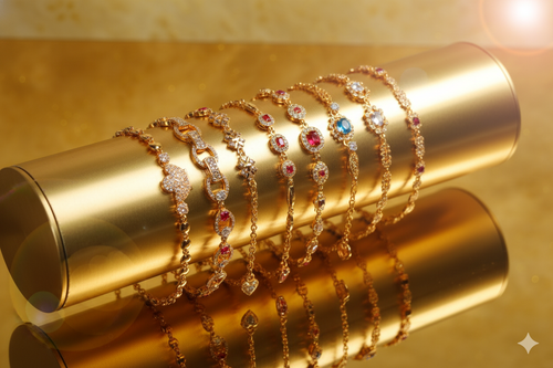 Elegant, beaded fashion wedding wear bracelets.