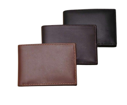 3 side slim and sof leather wallet