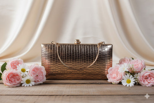 crocodile square Clutch